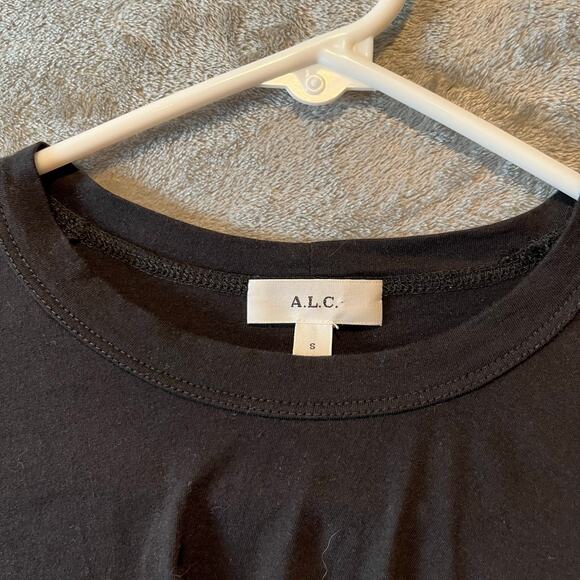 A.L.C Juliette Long Sleve Top Criss Cross Wrap Front Size Small‎ Black Ballet - Picture 7 of 7